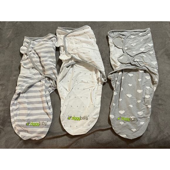 Ziggy Baby Swaddle Blanket Adjustable Velcro 0-3 Months Newborn to Infant 3 pk - Picture 2 of 4